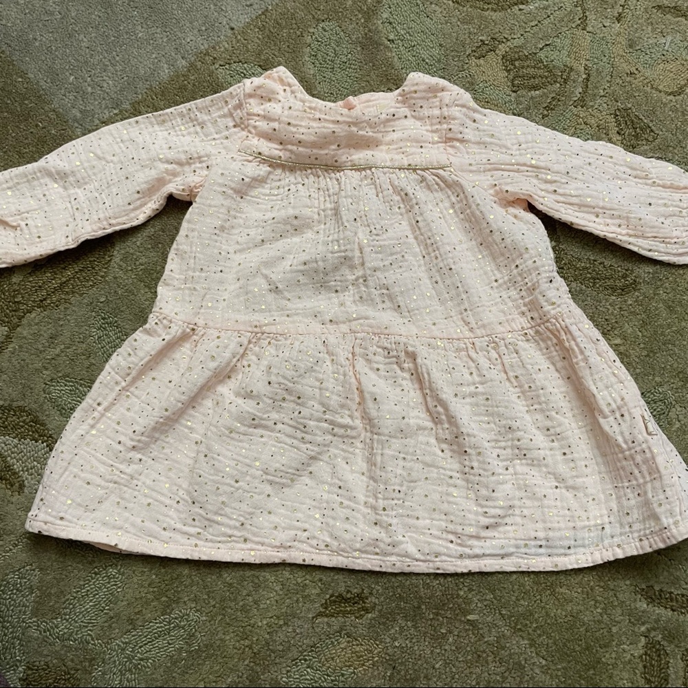 Albetta stardust pink dress baby girls baby pink dress 6-12